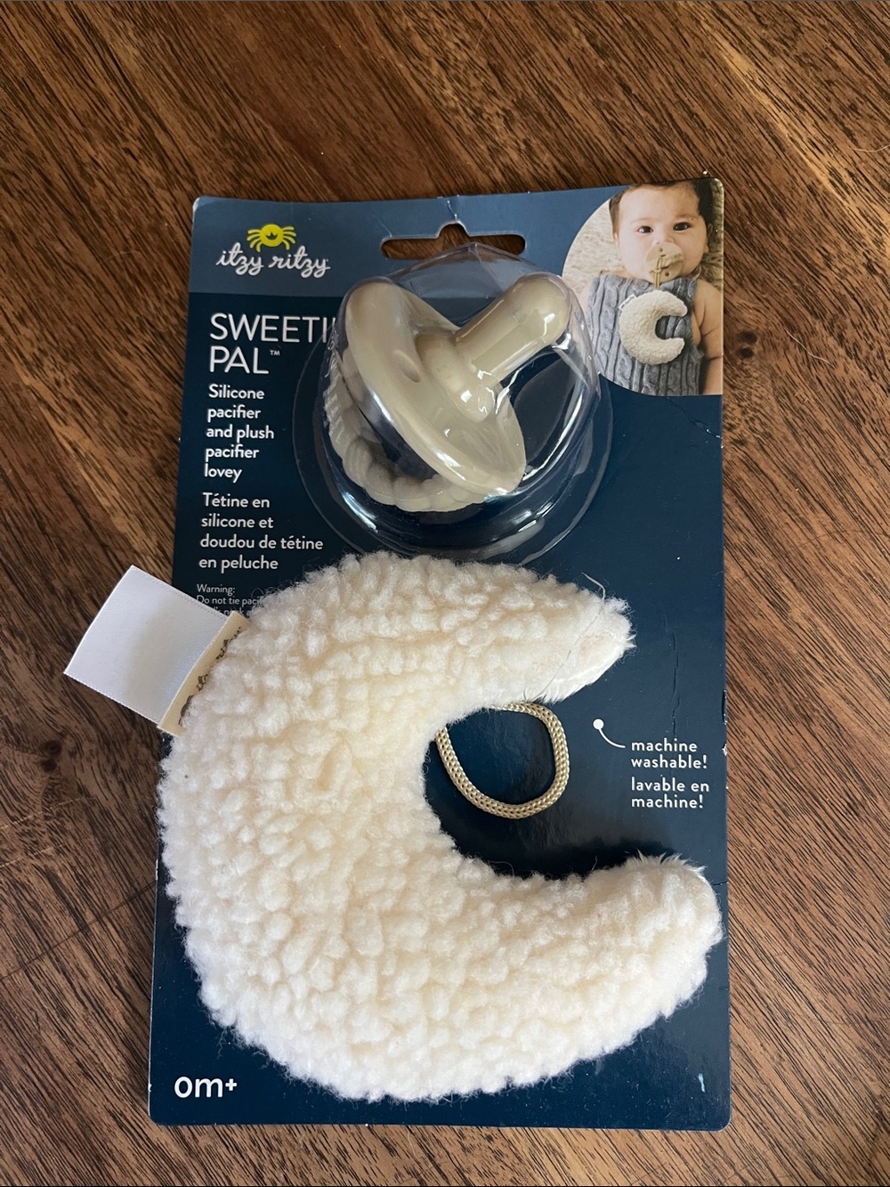 Itzy Ritzy Cream Sherpa Crescent Pacifier Lovey
